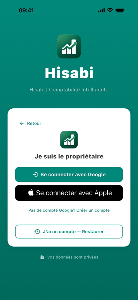 Hisabi iPhone — Propriétaire